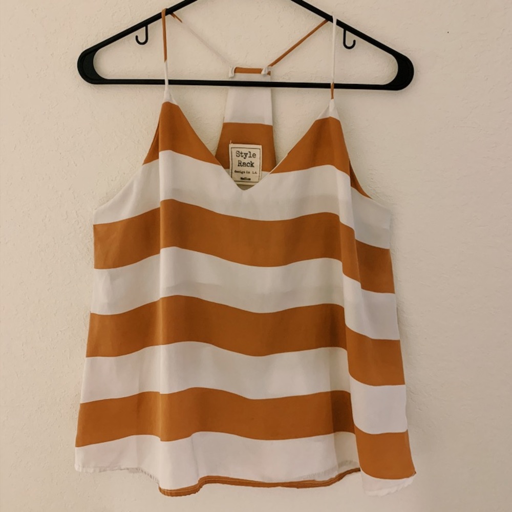 thick stripe flowy tank top thin straps